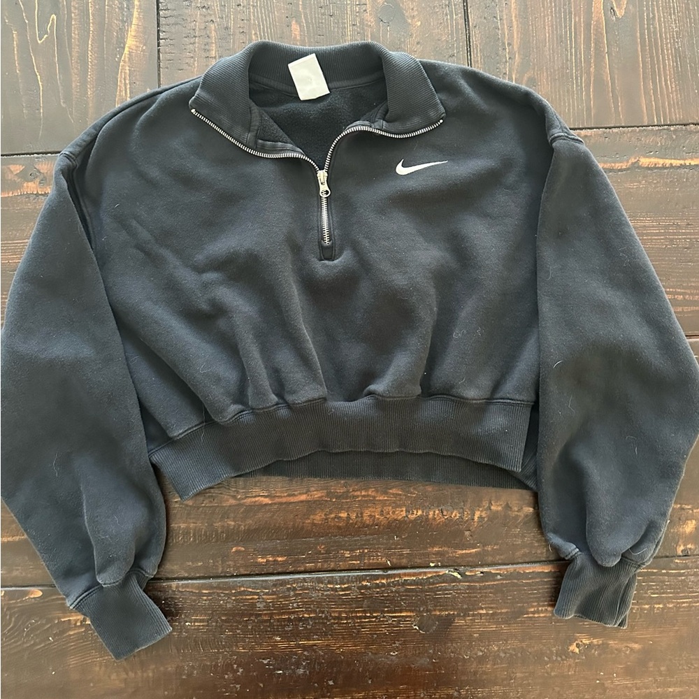 Nike black quarter zip sweatshirt